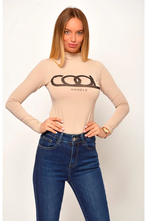 COOL nyomatú drapp body
