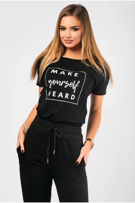 Make yourself heard nyomatos fekete póló