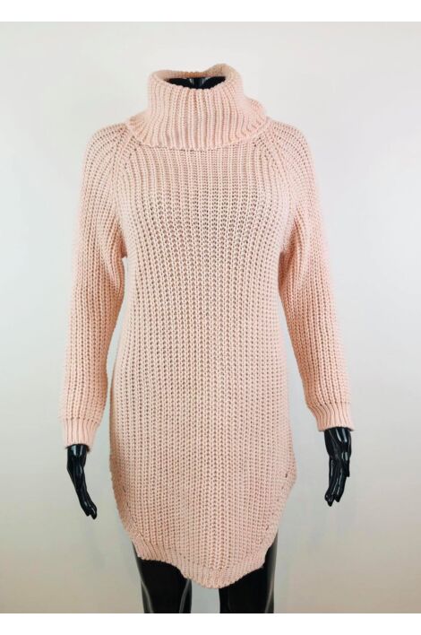 Magasnyakú púderszínű pulóver