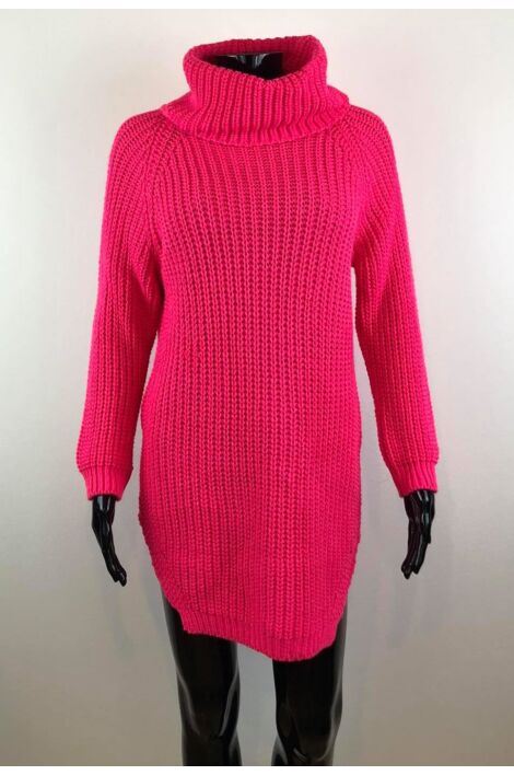 Magasnyakú pink pulóver