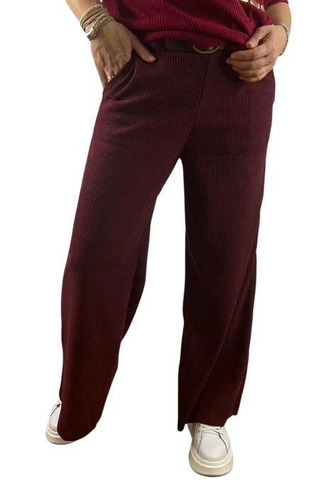 Bő szabású bordó  kordbársony nadrág 