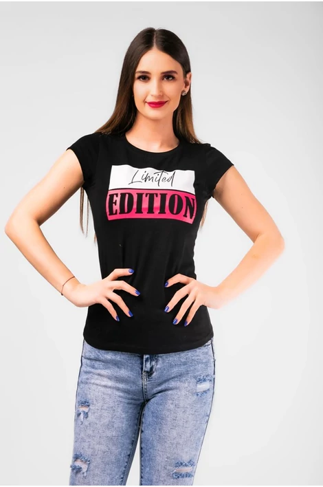 Limited edition nyomatos fekete póló