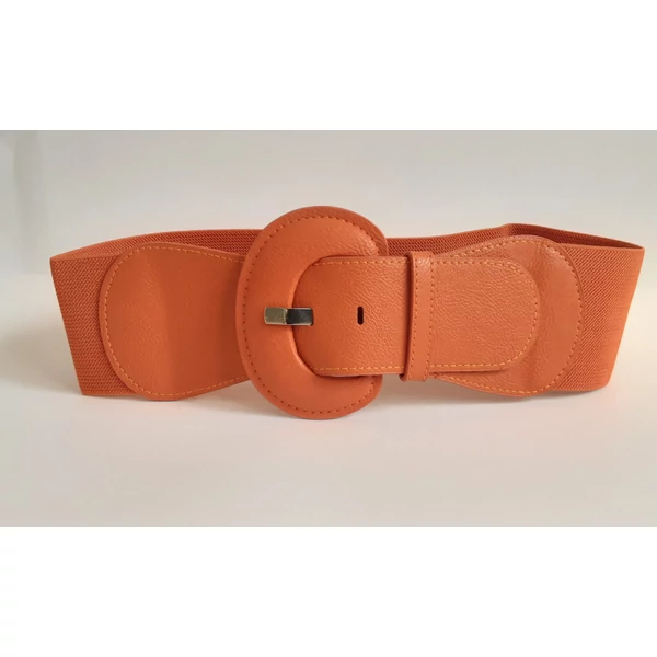 Téglavörös színű gumis öv