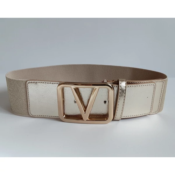 Arany gumis öv,arany színű csattal