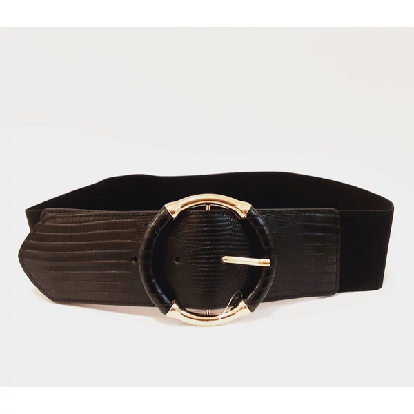 Fekete gumis öv,arany színű csattal