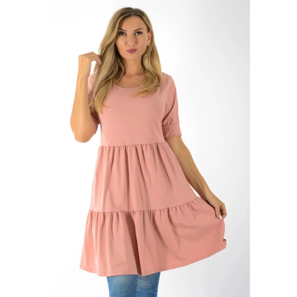 Melani A vonalas mályva színű ruha