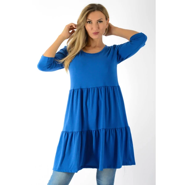 Melani A vonalas királykék ruha