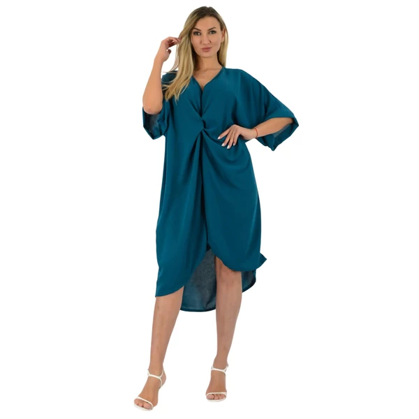 Petrolkék oversize muszlin  ruha/tunika