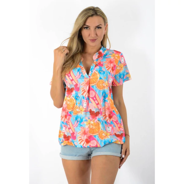 Ing nyakas alól gumis mintás  felső