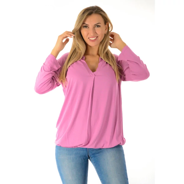 Ing nyakas alól gumis világos orgona lila felső