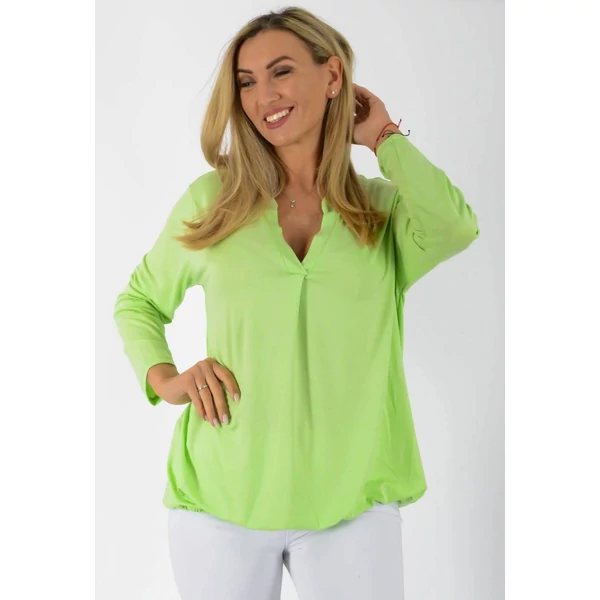 Ing nyakas alól gumis kiwizöld felső