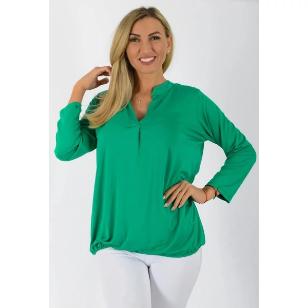 Ing nyakas alól gumis smaragdzöld felső