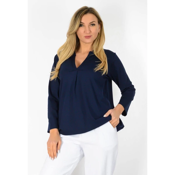 Ing nyakas alól gumis sötétkék felső