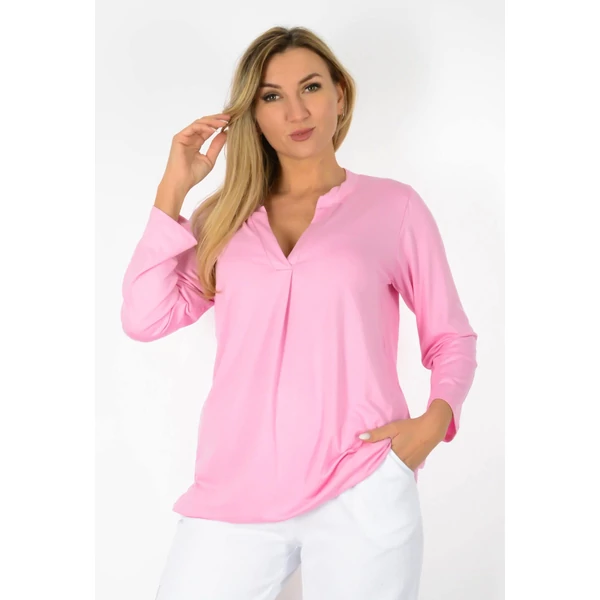 Ing nyakas alól gumis babarózsaszín felső