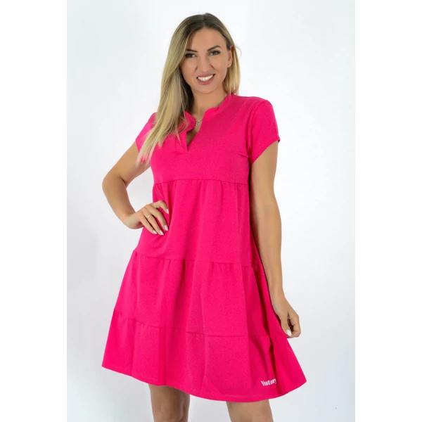 Ingnyakas A vonalas pink ruha