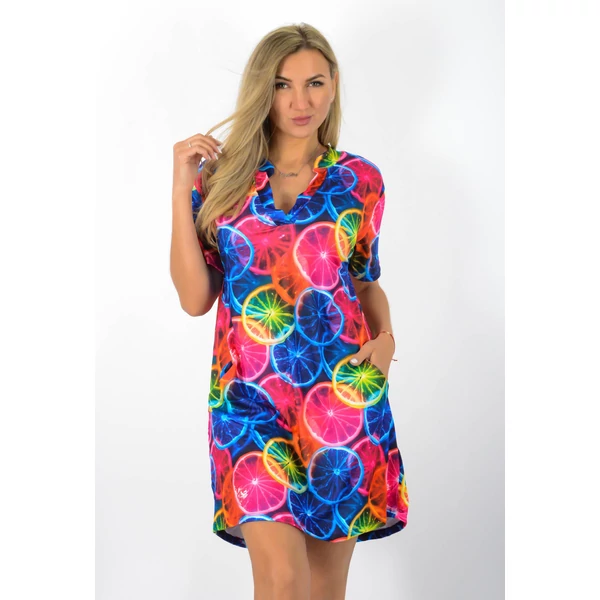 Ingnyakas mintás ,zsebes ruha