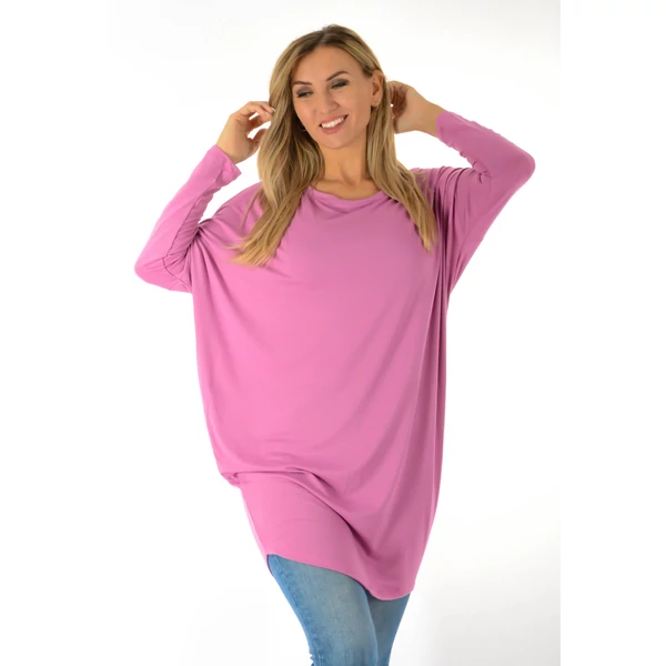 Félvállas bő fazonú orgona lila tunika