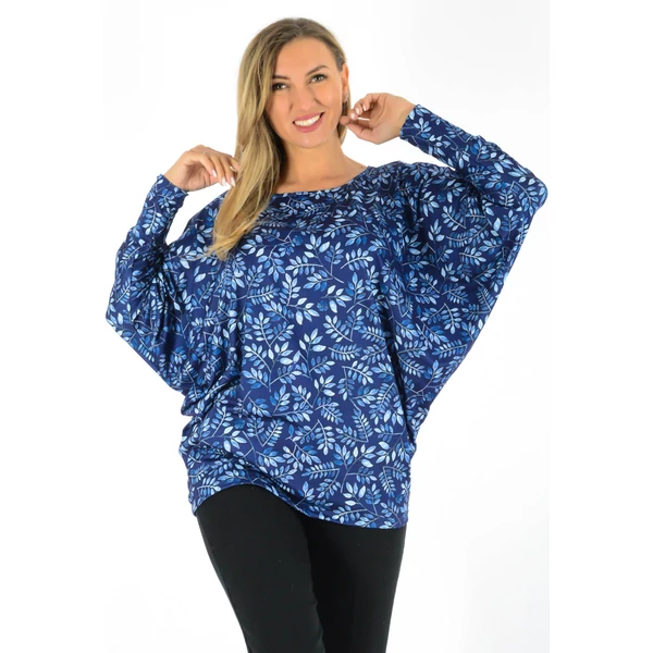 Denevér ujjú mintás  felső