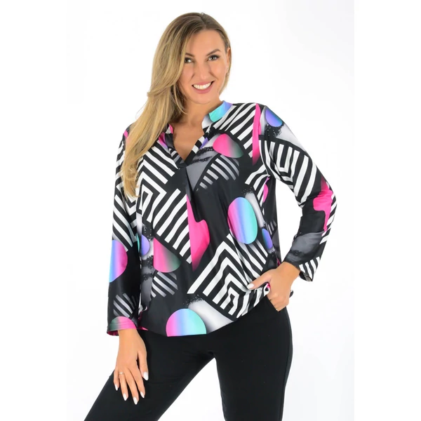 Ing nyakas alól gumis mintás  felső