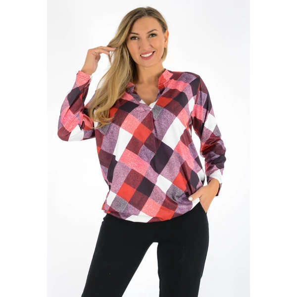 Ing nyakas alól gumis mintás  felső