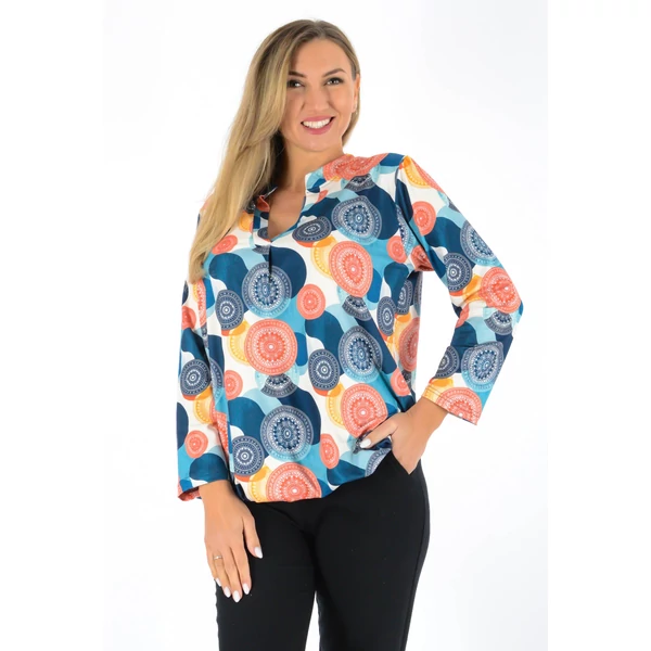 Ing nyakas alól gumis mintás  felső