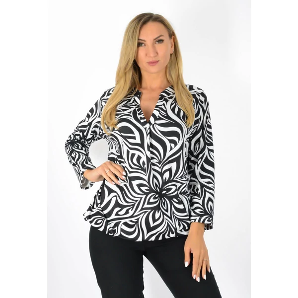 Ing nyakas alól gumis mintás  felső