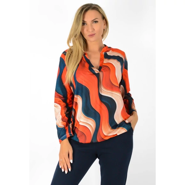 Ing nyakas alól gumis mintás  felső