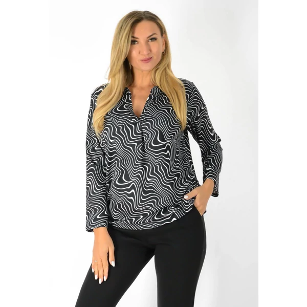 Ing nyakas alól gumis mintás  felső