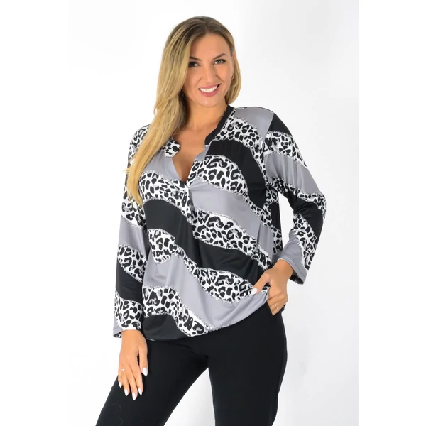 Ing nyakas alól gumis mintás  felső