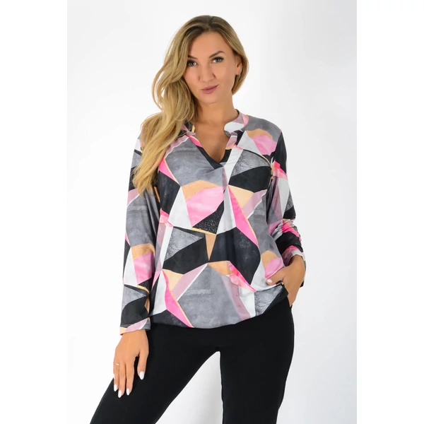 Ing nyakas alól gumis mintás  felső