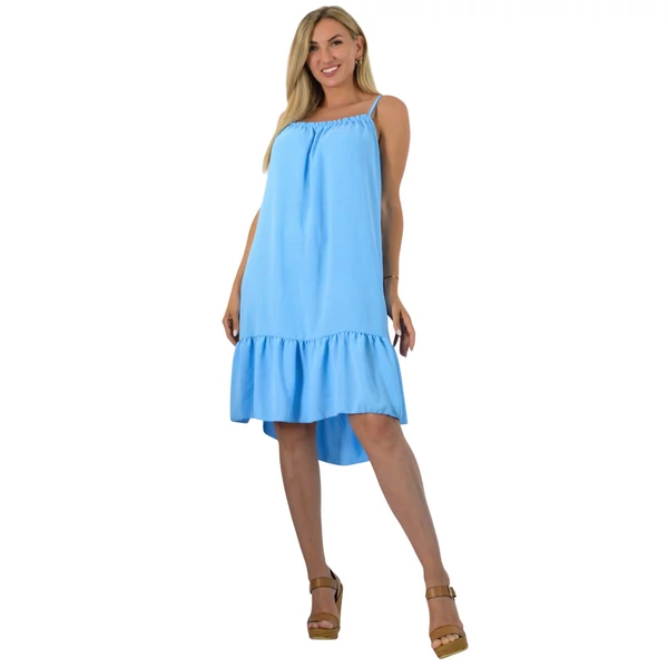 Pántos lenge világoskék ruha