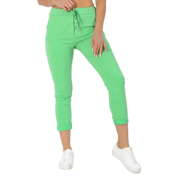 Elasztikus almazöld nadrág