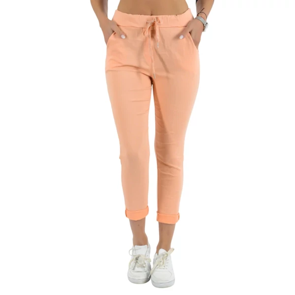 Elasztikus barack színű nadrág