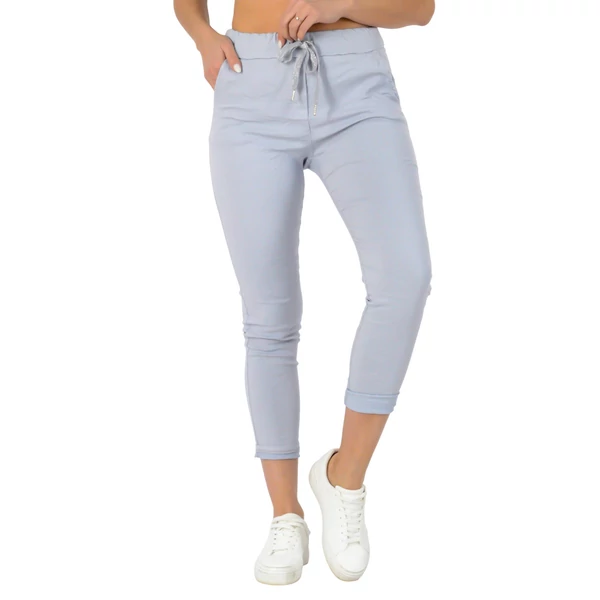 Elasztikus világosszürke nadrág