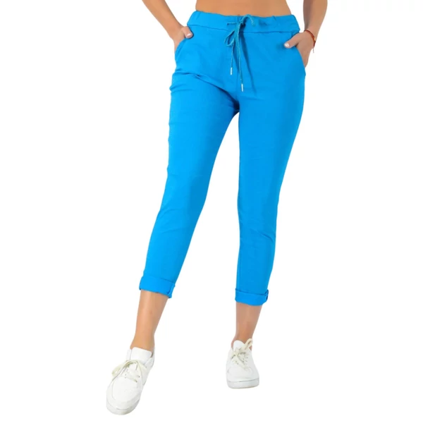 Elasztikus azúrkék nadrág