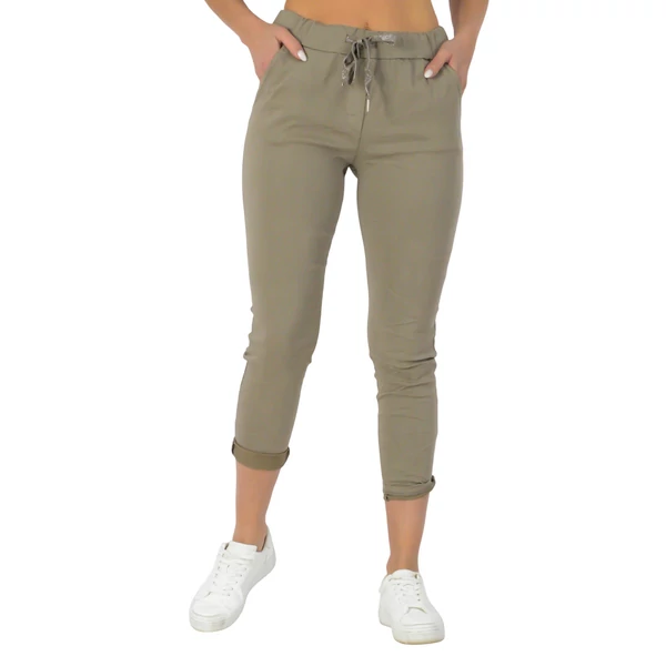 Elasztikus világos mocha színű nadrág