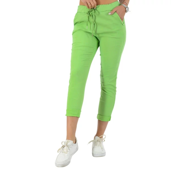 Elasztikus pisztáciazöld nadrág