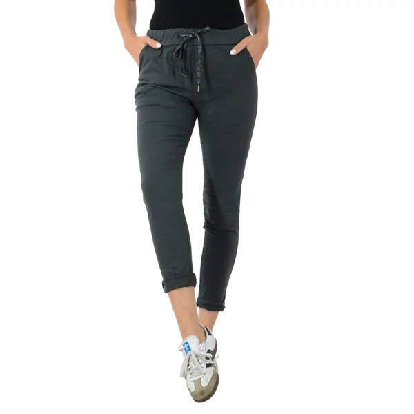 Elasztikus grafitszürke nadrág