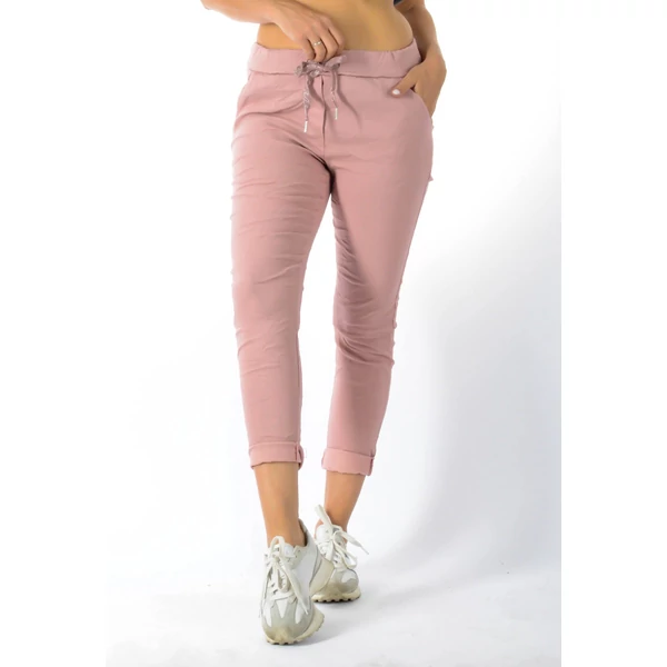 Elasztikus mályva színű nadrág