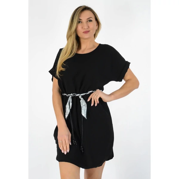 Fekete muszlin,  ruha/tunika