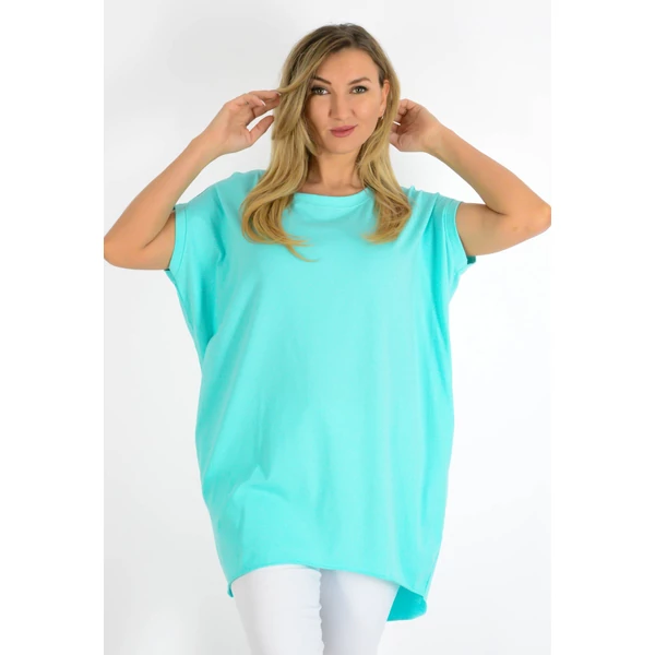 Heni bő fazonú mentazöld tunika