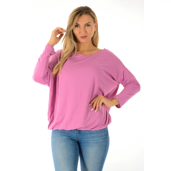 Félvállas gumis derekú orgona  lila felső