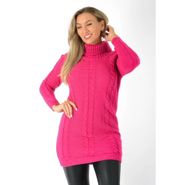 Pink garbos kötött  tunika/ruha