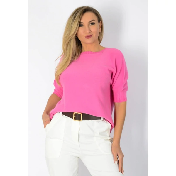 Molly pink  finomkötött  laza felső