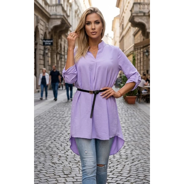 Claudia lila muszlin ing ruha/tunika