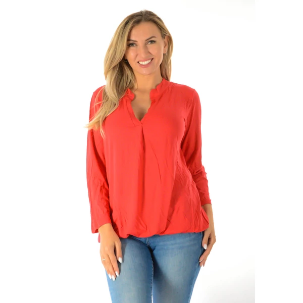 Ing nyakas alól gumis piros felső