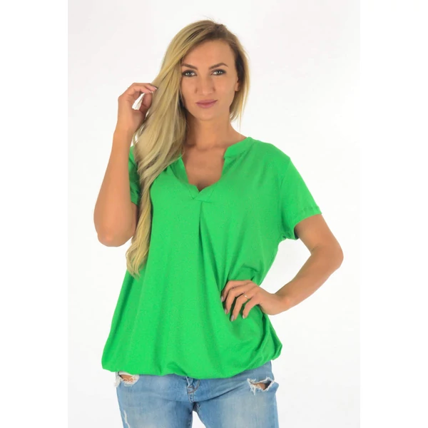 Ing nyakas alól gumis zöld felső