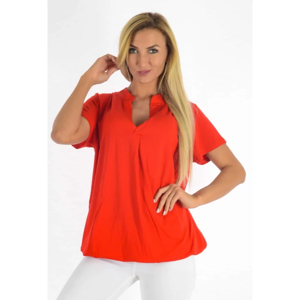 Ing nyakas alól gumis piros felső