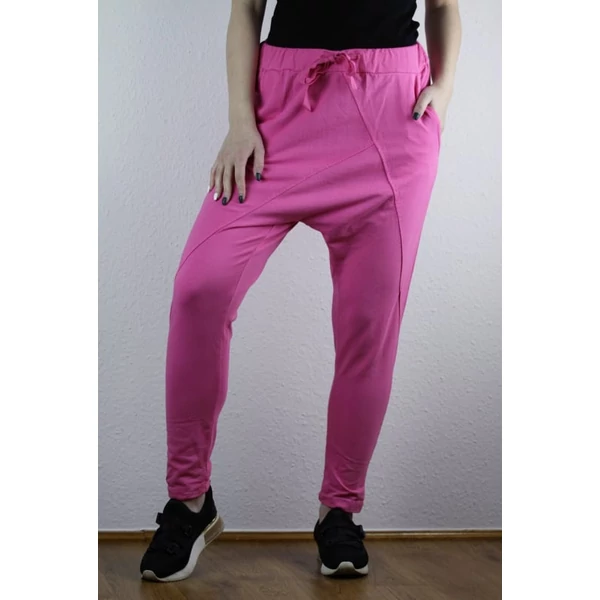 Ülepes  pamut pink nadrág