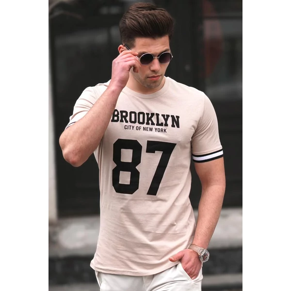 Drapp BROOKLYN feliratos egyedi póló